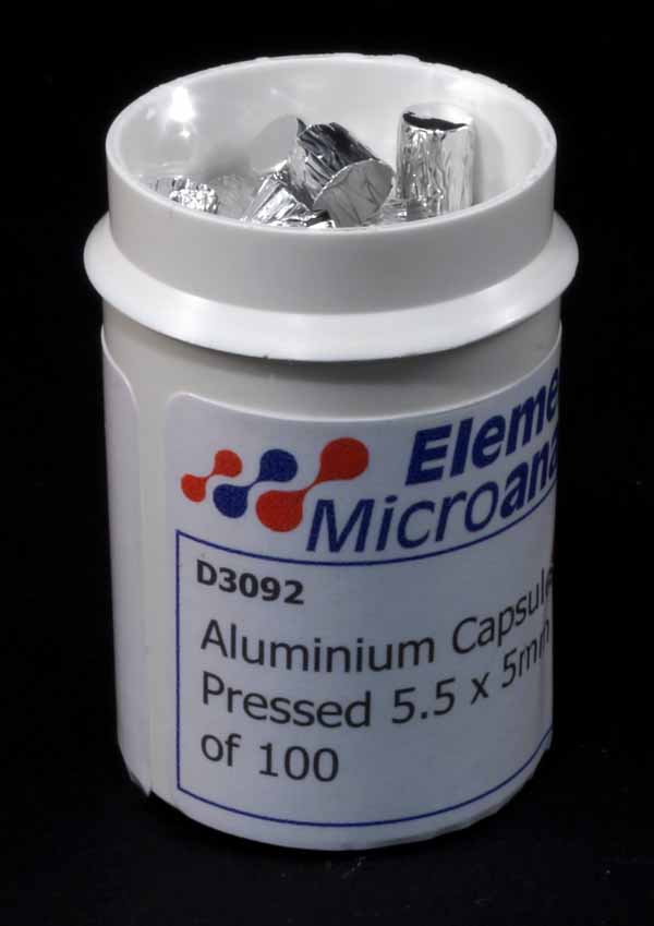 Aluminium Capsules Pressed 5.5 x 5mm pack of 100
